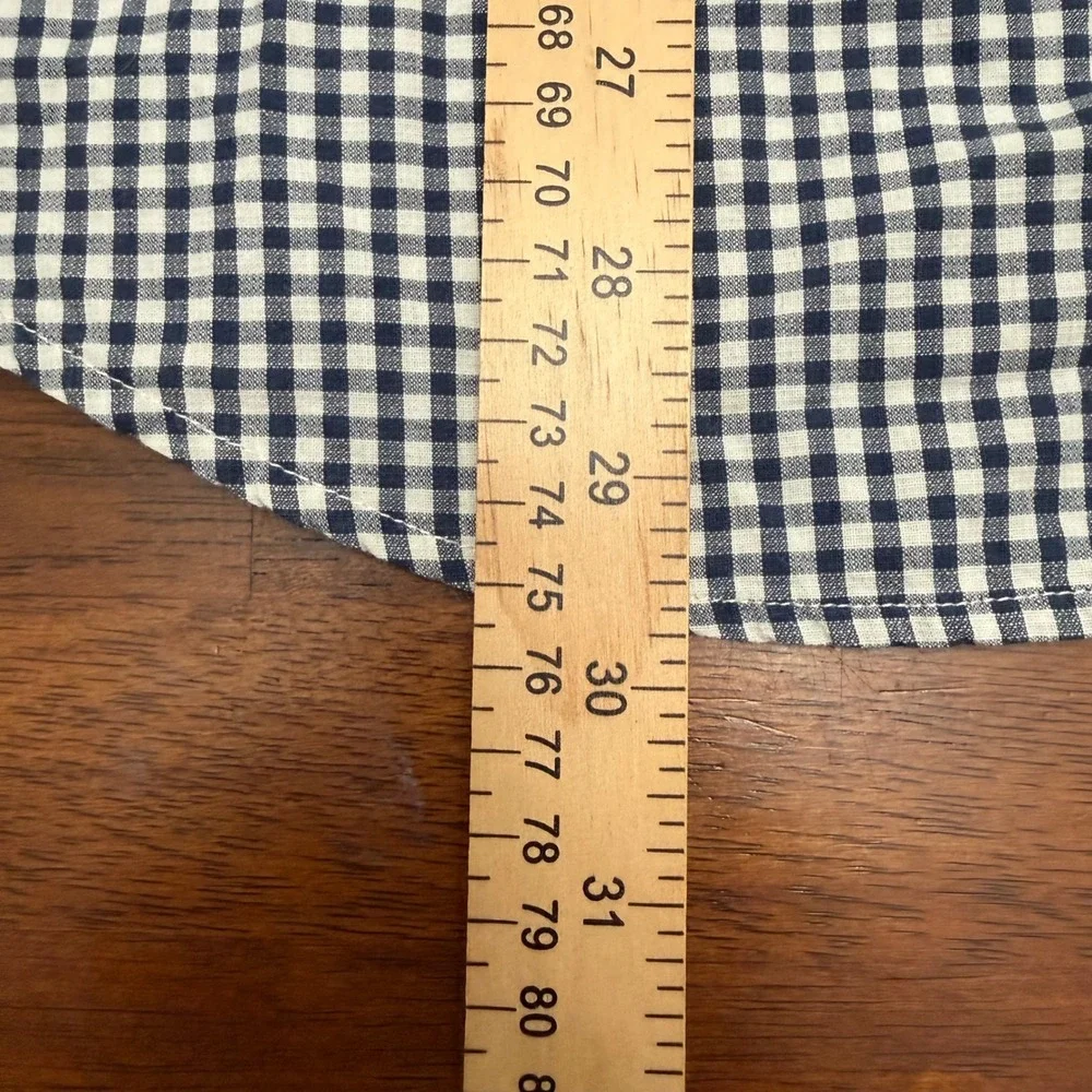 Filson Button Down Shirt Mens Large L Navy Blue Gingham Check Cotton Workwear - Picture 7 of 8